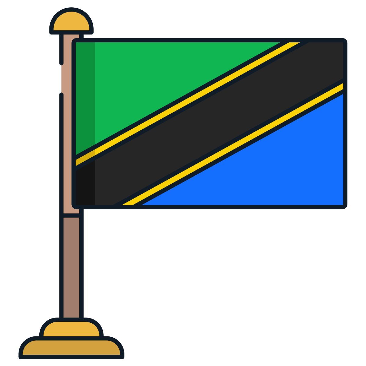 tansania flagge icon