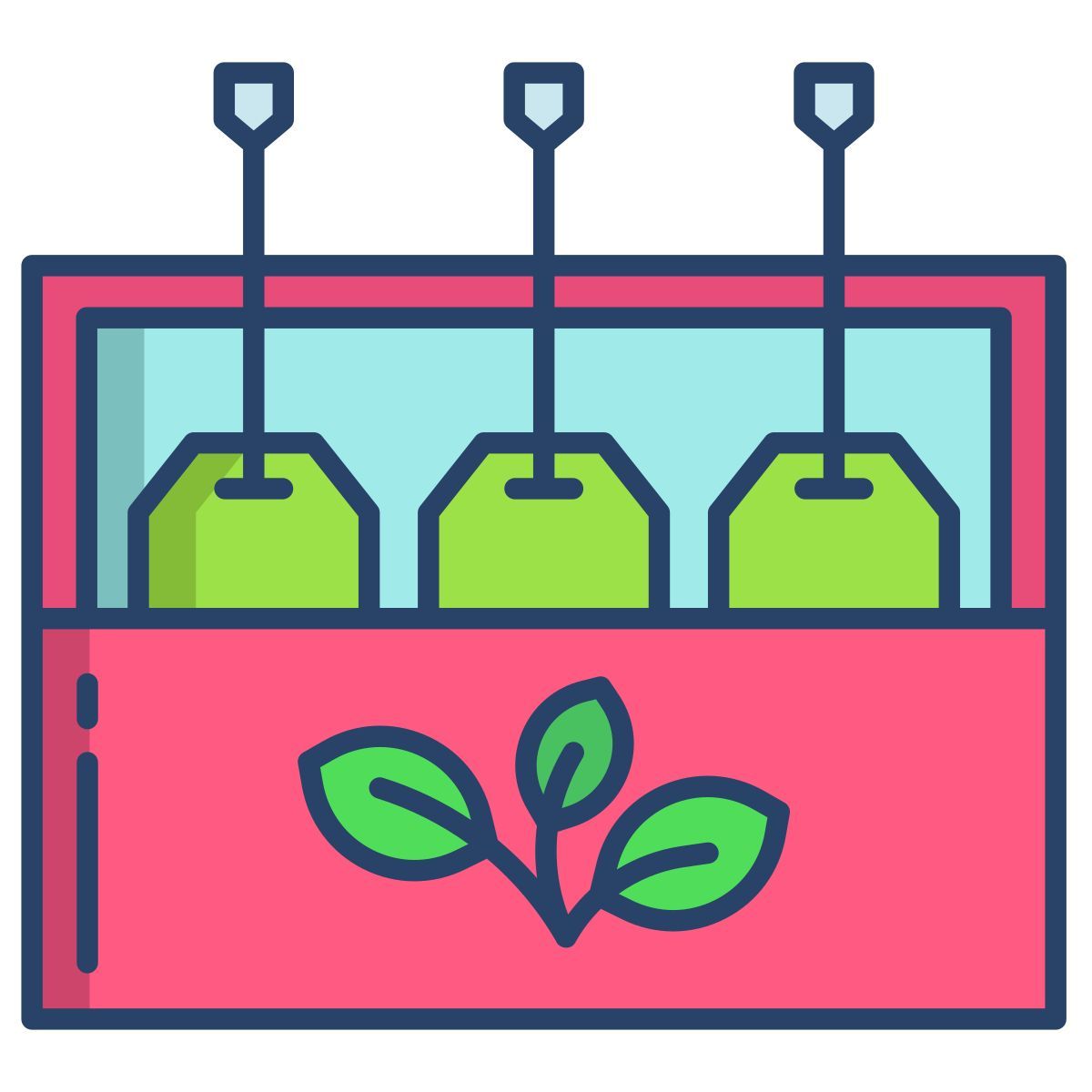 tea bag box icon
