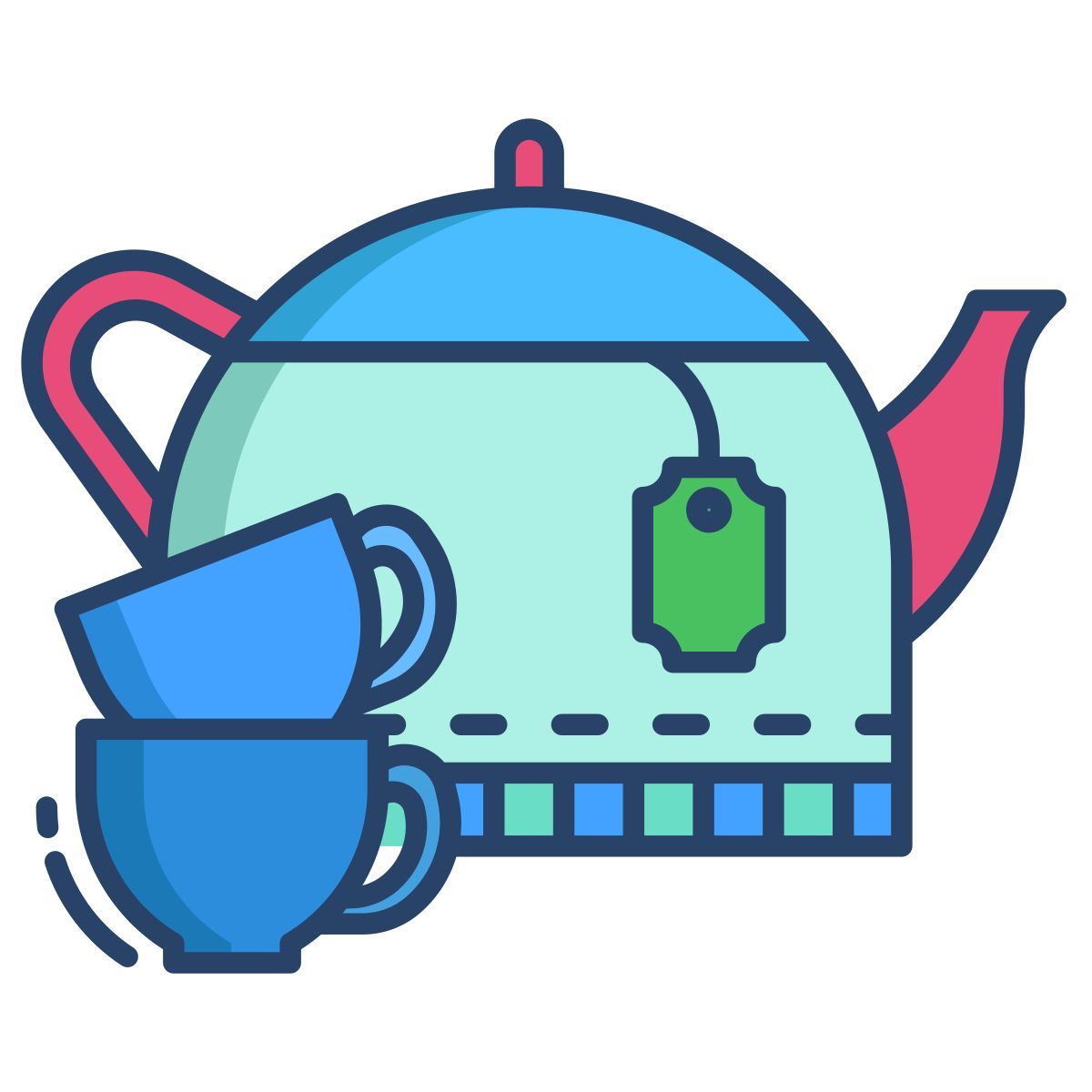 tea kettle and tea cup icon