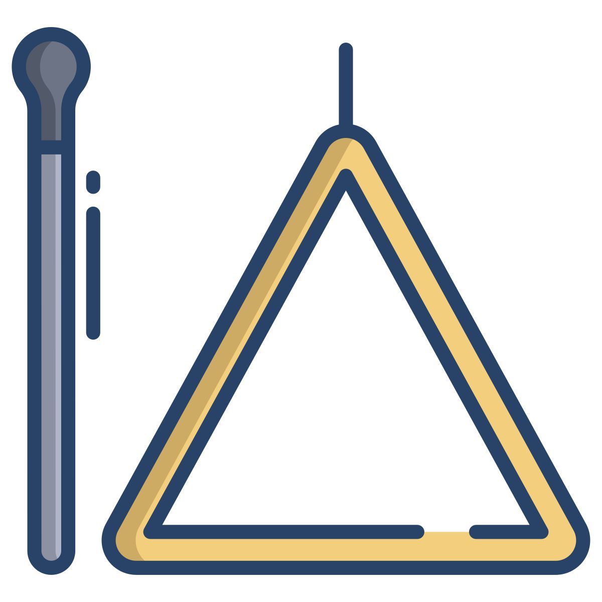 musical triangle icon