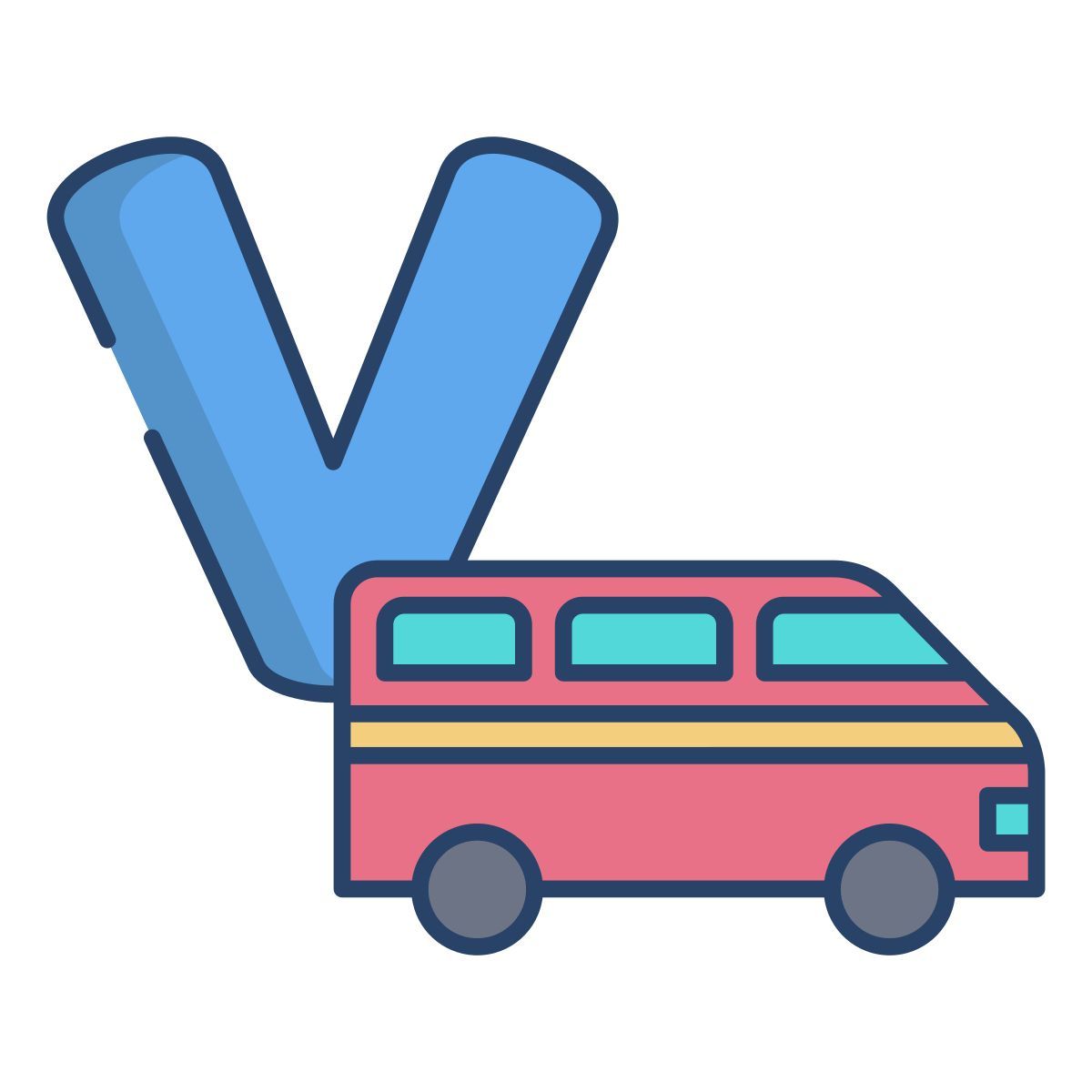 v icon