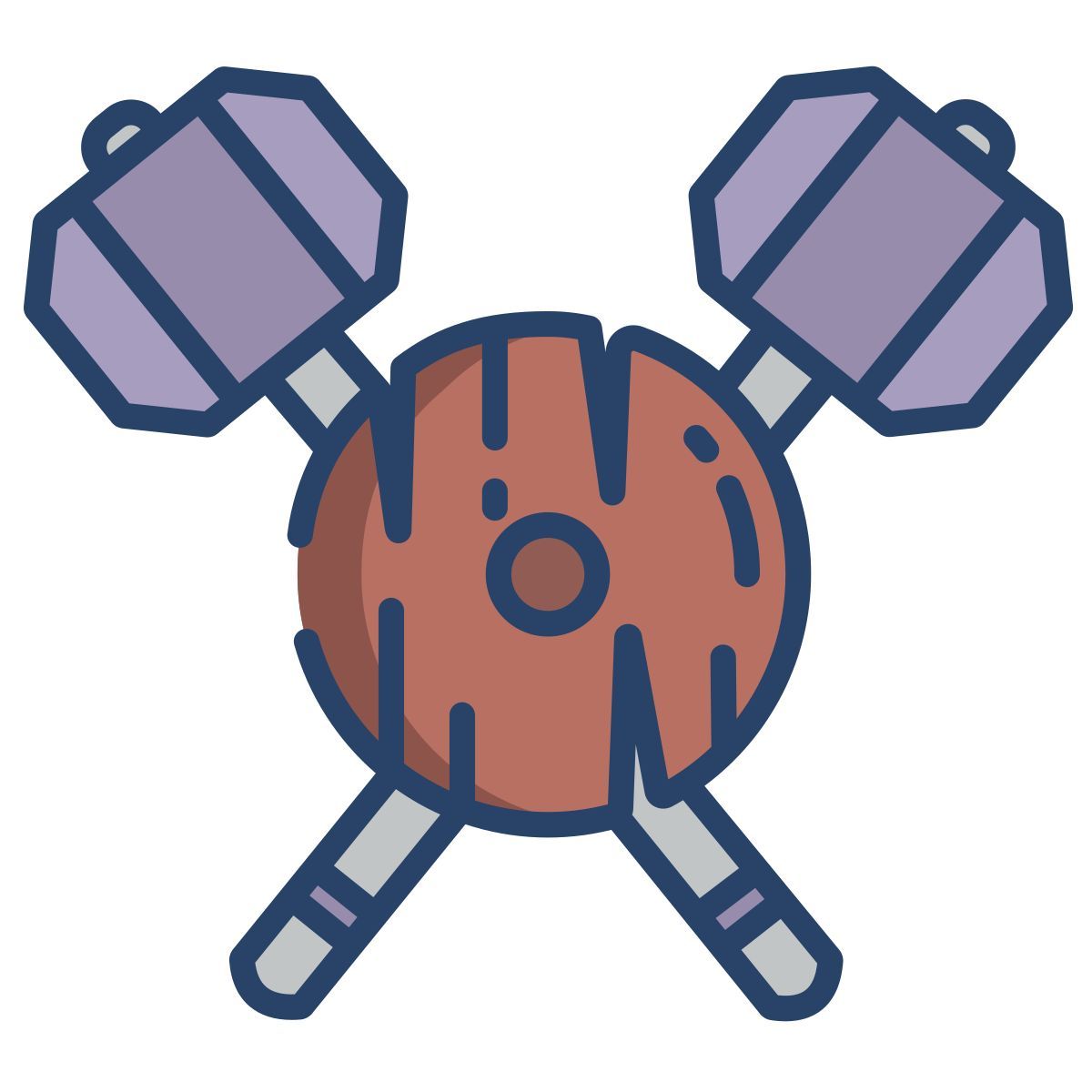 war hammer and shield icon