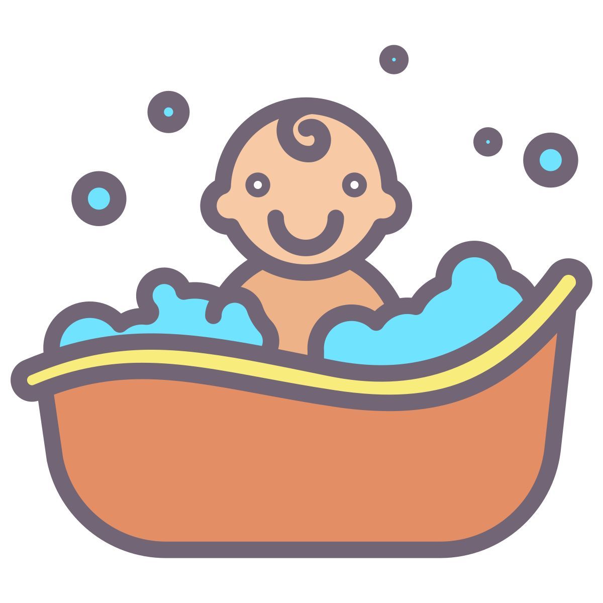 baby bath tub icon