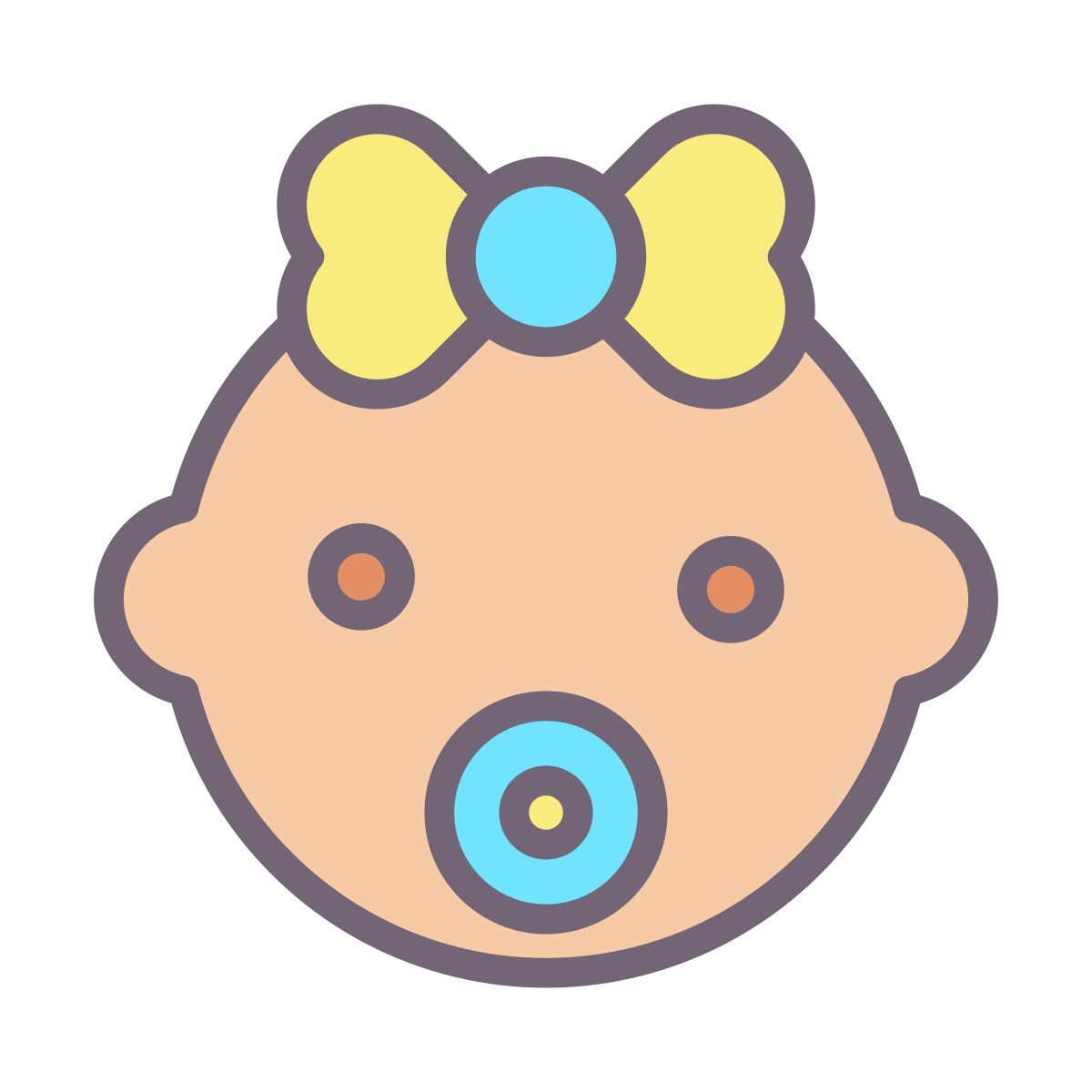 external baby girl baby icongeek26 linear color icongeek26 3 icon