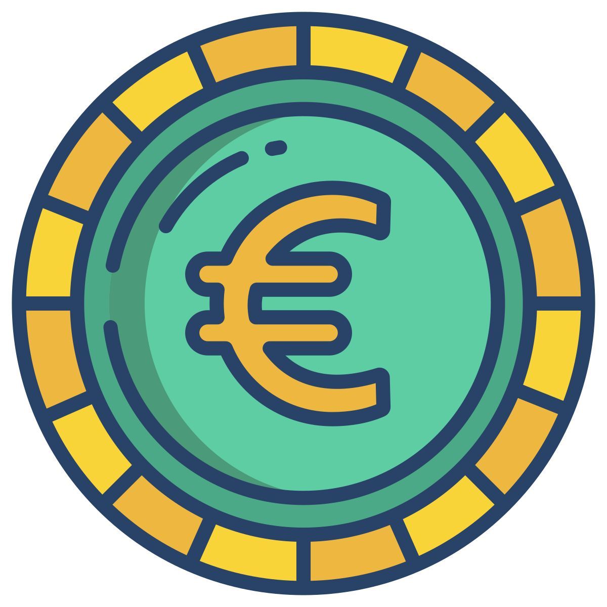 euro coin icon