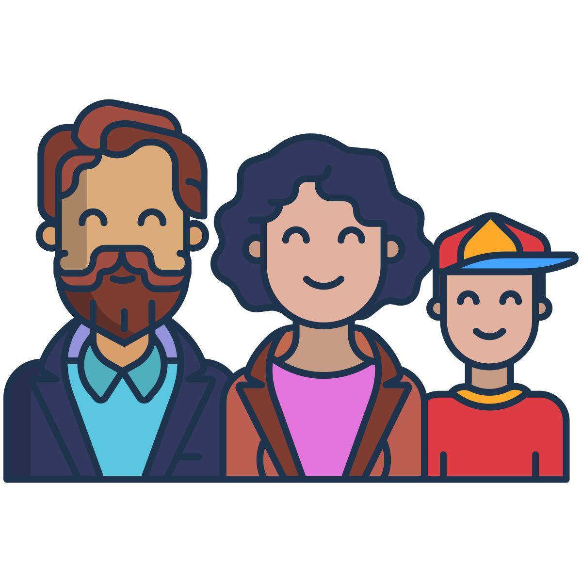 família homem mulher icon