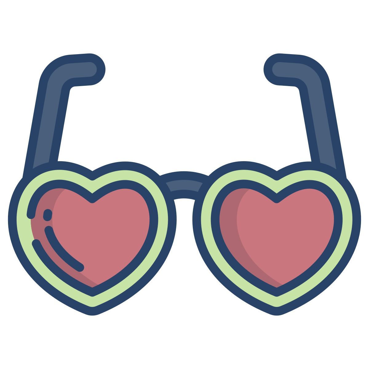 heart glasses icon