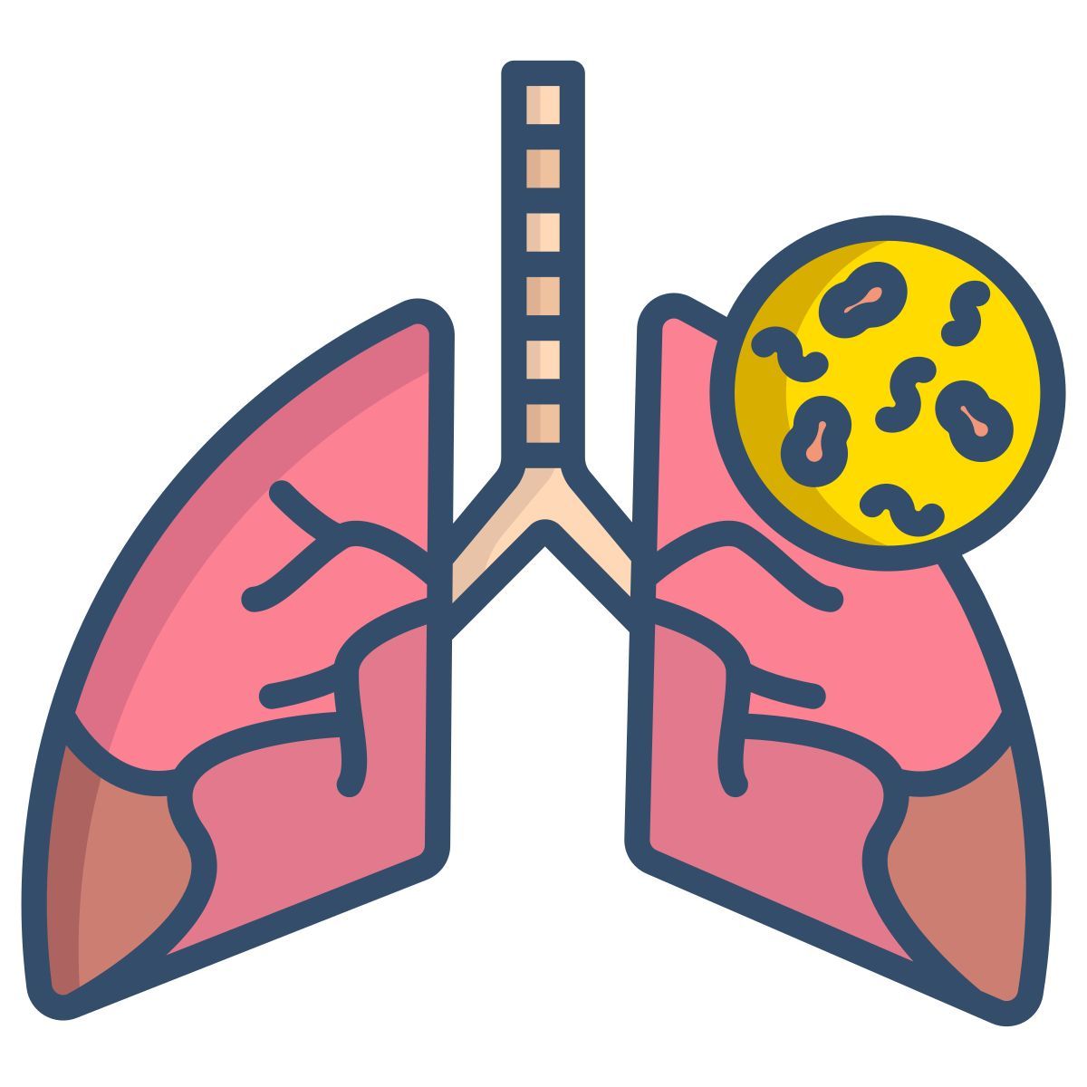 infected lungs icon