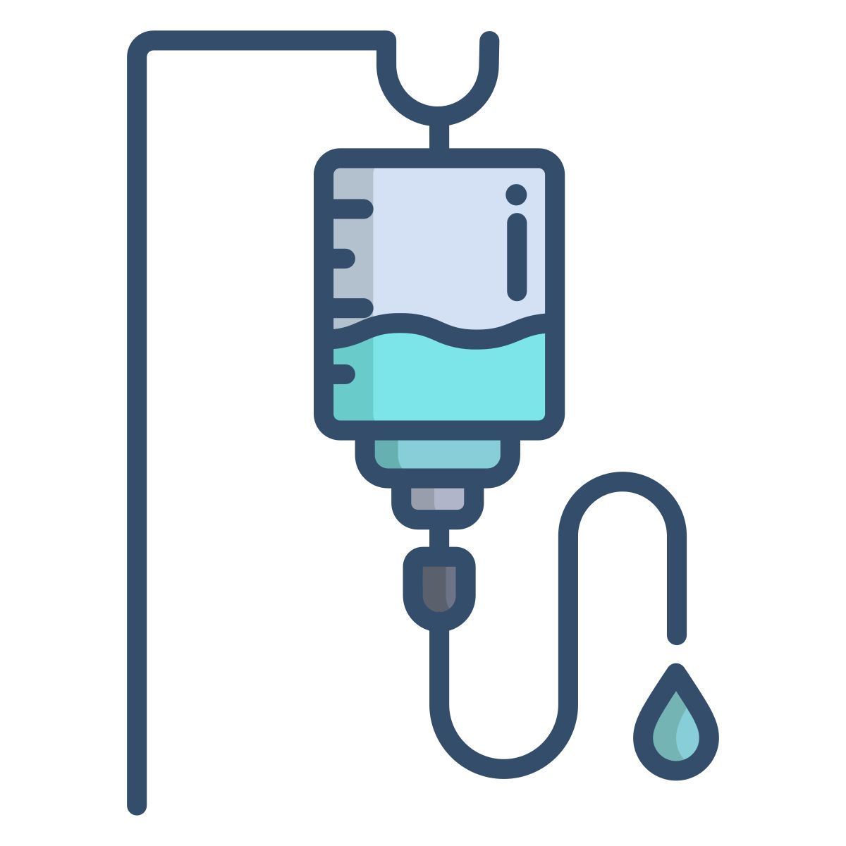 intravenous saline drip icon