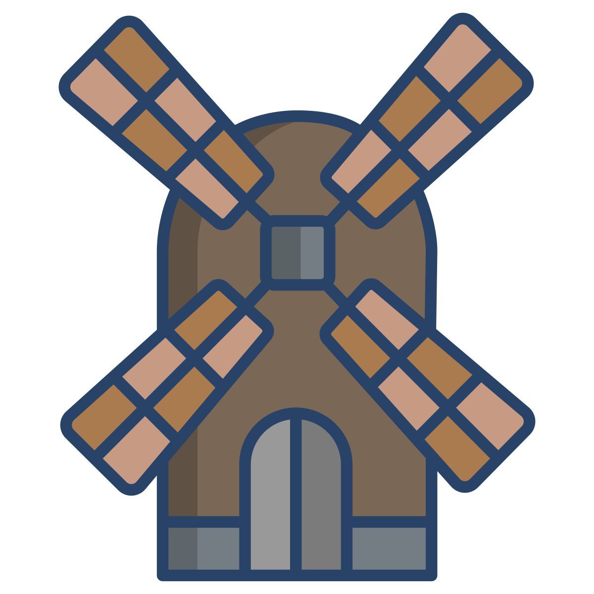 kinderdijk windmills icon