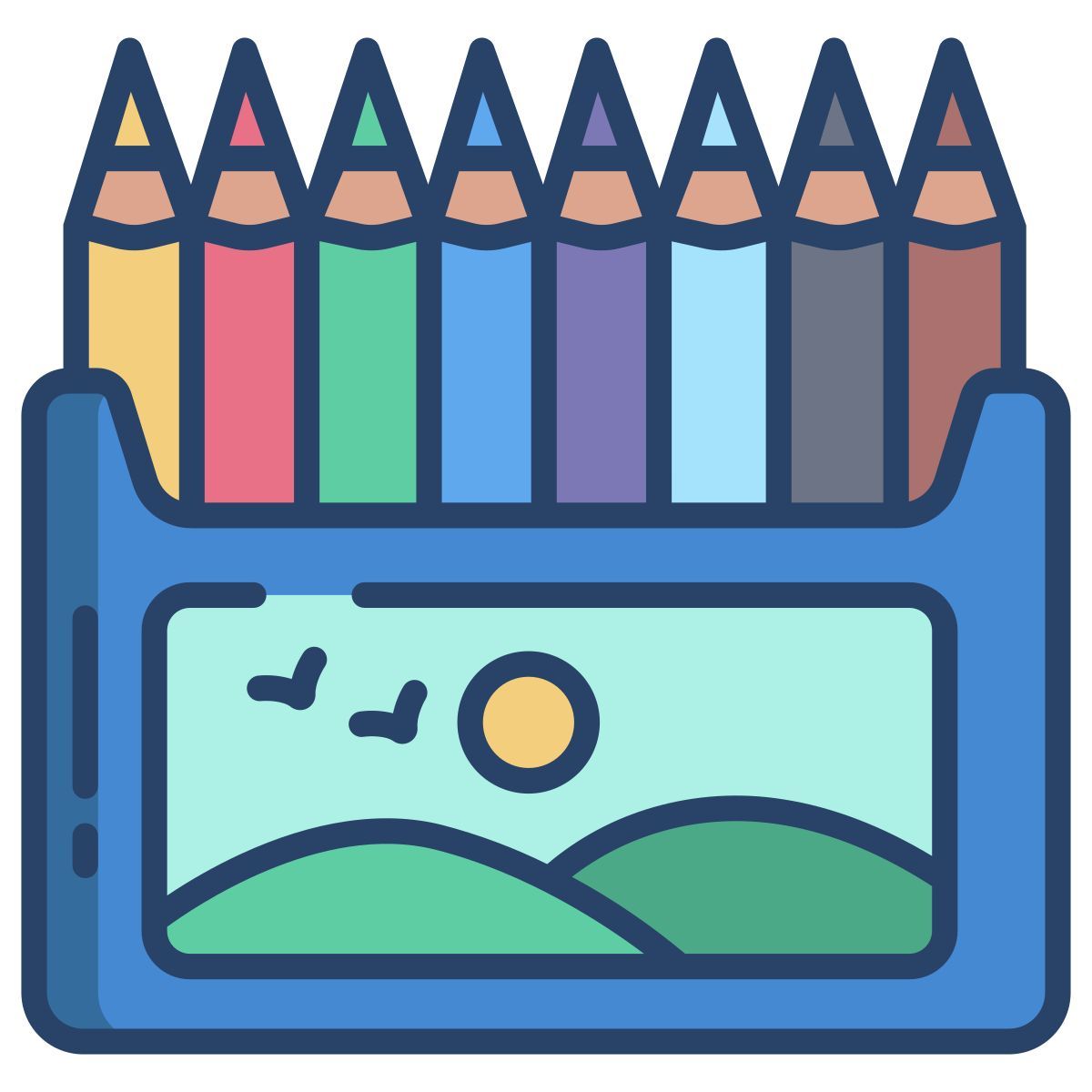 pencil color icon