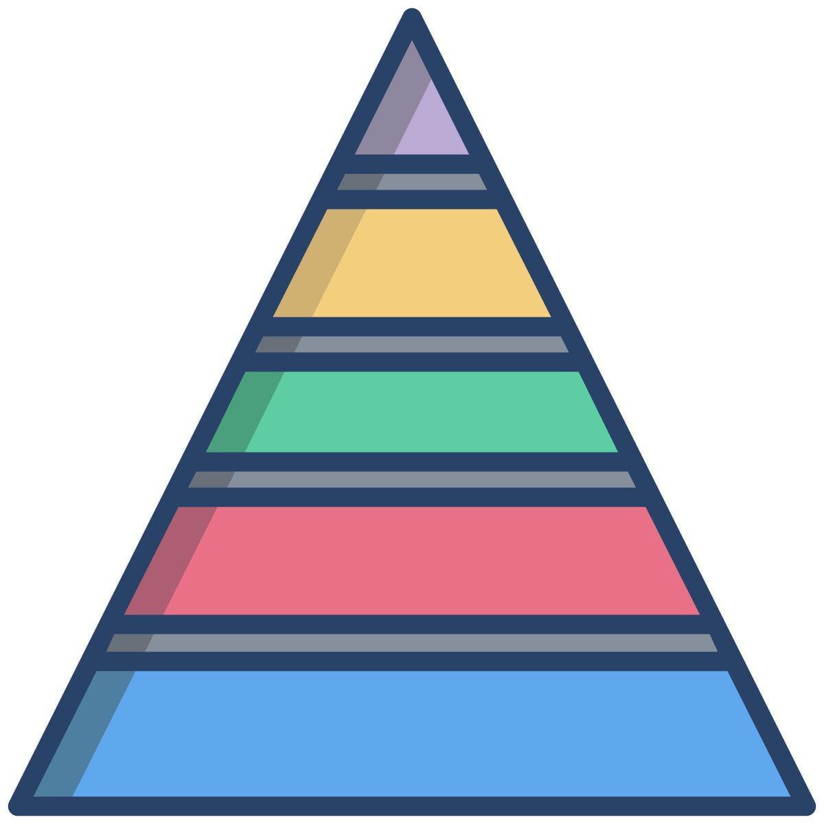 gráfico de pirâmide icon