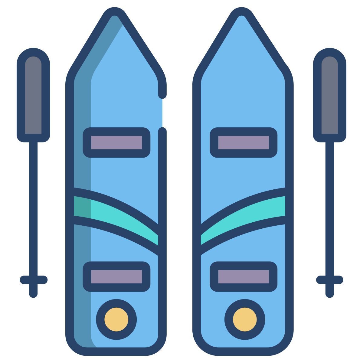 ski poles icon