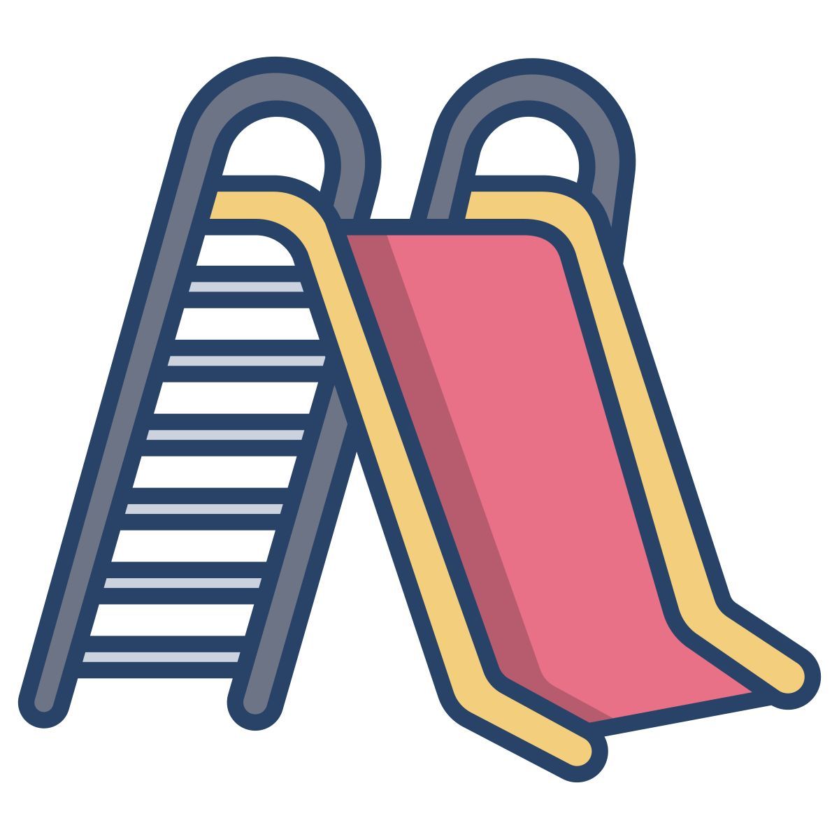 zona de juegos con toboganes icon