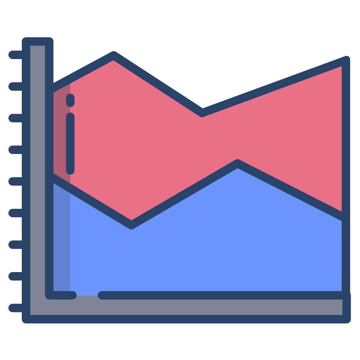 spline chart icon