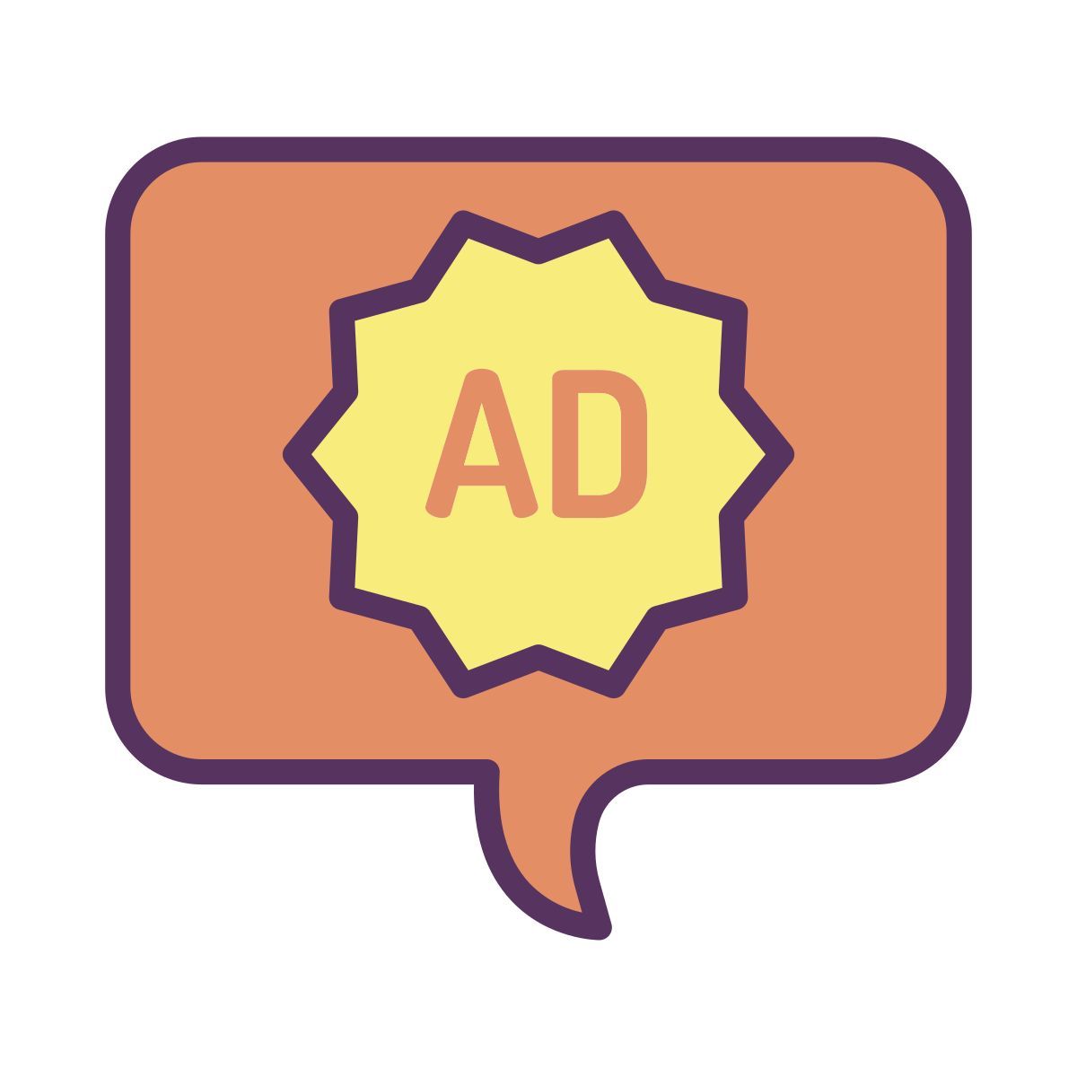 Annuncio di testo icon