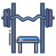 external bench-press-fitness-icongeek26-linear-colour-icongeek26 icon
