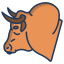 external bull-animal-head-icongeek26-linear-colour-icongeek26 icon