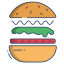 external burger-food-levitation-icongeek26-linear-colour-icongeek26 icon