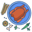 external chicken-fine-dining-icongeek26-linear-colour-icongeek26 icon