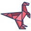 external dinosaur-origami-icongeek26-linear-colour-icongeek26 icon