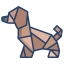 external dog-origami-icongeek26-linear-colour-icongeek26 icon
