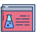 external Laboratory-Beaker-And-Document-chemistry-icongeek26-linear-colour-icongeek26 icon