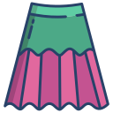 external Semi-Circle-Skirt-dress-icongeek26-linear-colour-icongeek26-2 icon