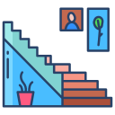 external Staircase-interior-icongeek26-linear-colour-icongeek26 icon