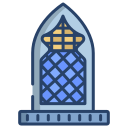 external Temple-Window-medieval-architecture-icongeek26-linear-colour-icongeek26 icon
