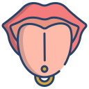external Tongue-Piercing-piercing-icongeek26-linear-colour-icongeek26 icon
