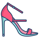 external Two-Tone-Suede-Sandal-high-heels-icongeek26-linear-colour-icongeek26 icon