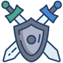 external Warrior-Shield-And-Sword-medieval-icongeek26-linear-colour-icongeek26 icon