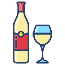 external White-Wine-drinks-bottle-icongeek26-linear-colour-icongeek26 icon