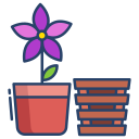 external Wooden-Flower-Pot-gardening-icongeek26-linear-colour-icongeek26 icon