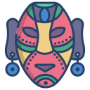 external african-mask-museum-icongeek26-linear-colour-icongeek26 icon