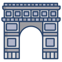 external arc-de-triomphe-landmarks-icongeek26-linear-colour-icongeek26 icon