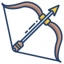 external bow-and-arrow-martial-arts-icongeek26-linear-colour-icongeek26 icon