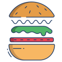 external burger-food-levitation-icongeek26-linear-colour-icongeek26 icon