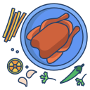 external chicken-fine-dining-icongeek26-linear-colour-icongeek26 icon