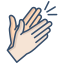 external clapping-virus-icongeek26-linear-colour-icongeek26 icon