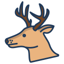 external deer-animal-head-icongeek26-linear-colour-icongeek26 icon