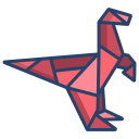 external dinosaur-origami-icongeek26-linear-colour-icongeek26 icon