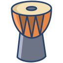 external djembe-music-instruments-icongeek26-linear-colour-icongeek26 icon