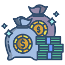 external money-bag-crowdfunding-icongeek26-linear-colour-icongeek26 icon