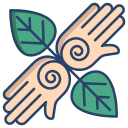 external palm-therapy-ayurveda-therapy-icongeek26-linear-colour-icongeek26 icon