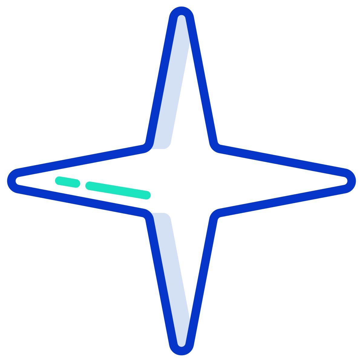 4 point star icon