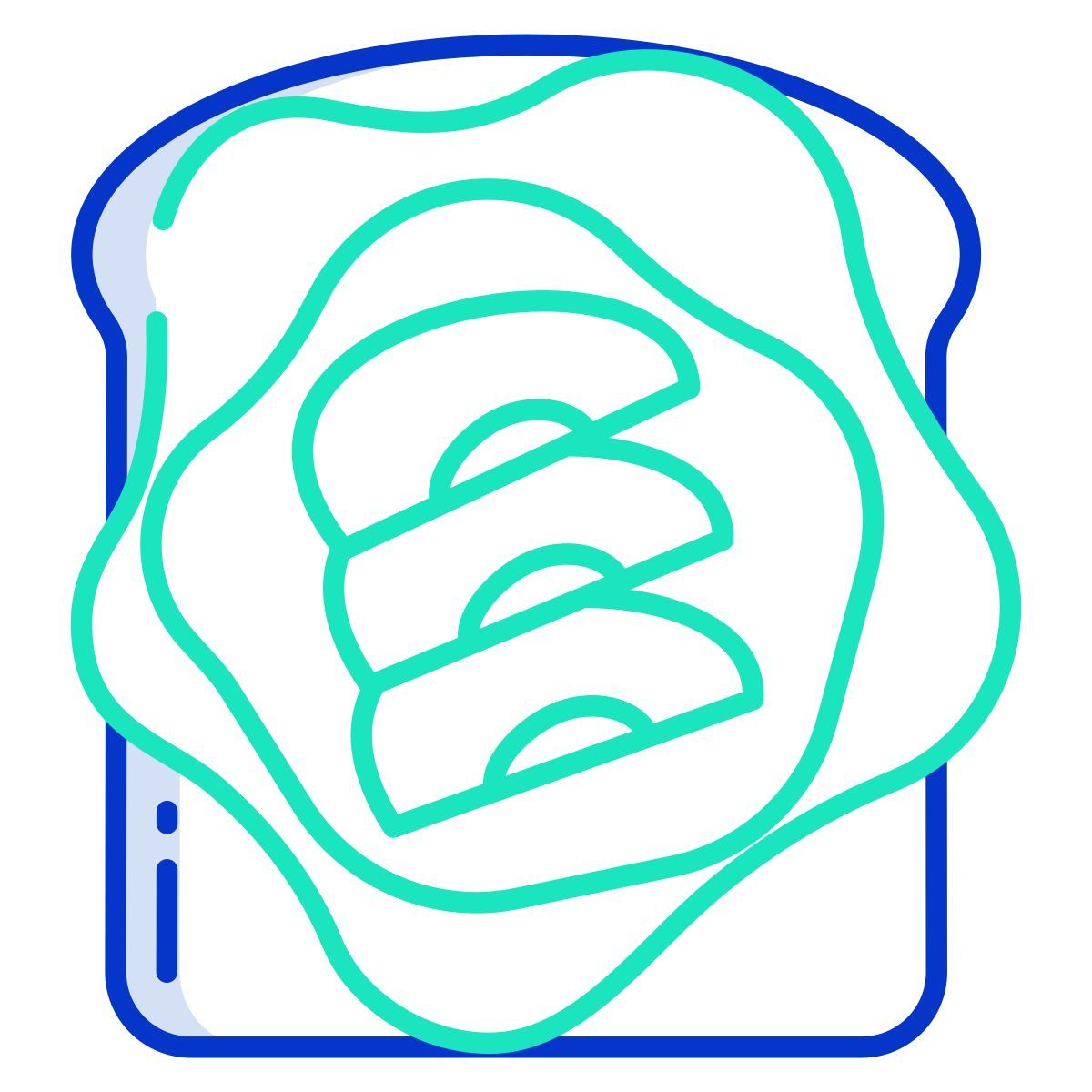 apple and bacon toast icon