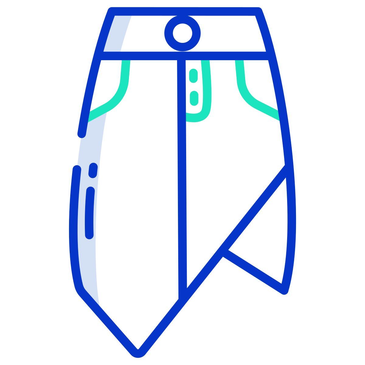 asymetric skirt icon