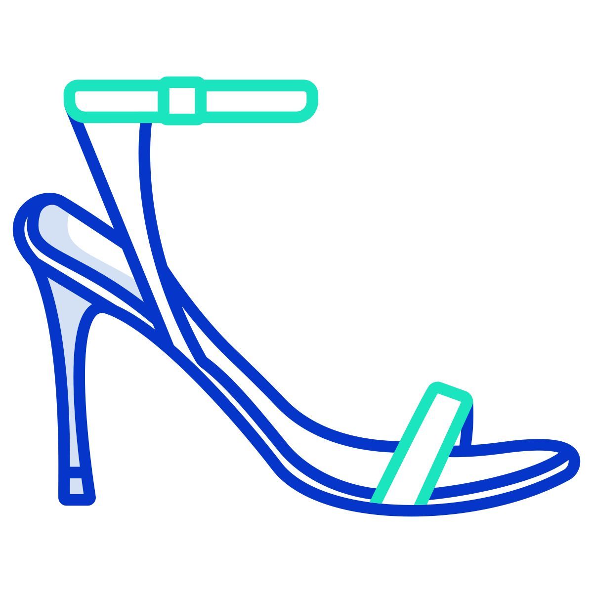 asymmetrical heel icon